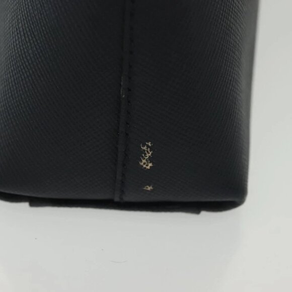 Salvatore Ferragamo Gancini Hand Bag Leather Navy Gold Auth 135232 - Picture 7 of 15